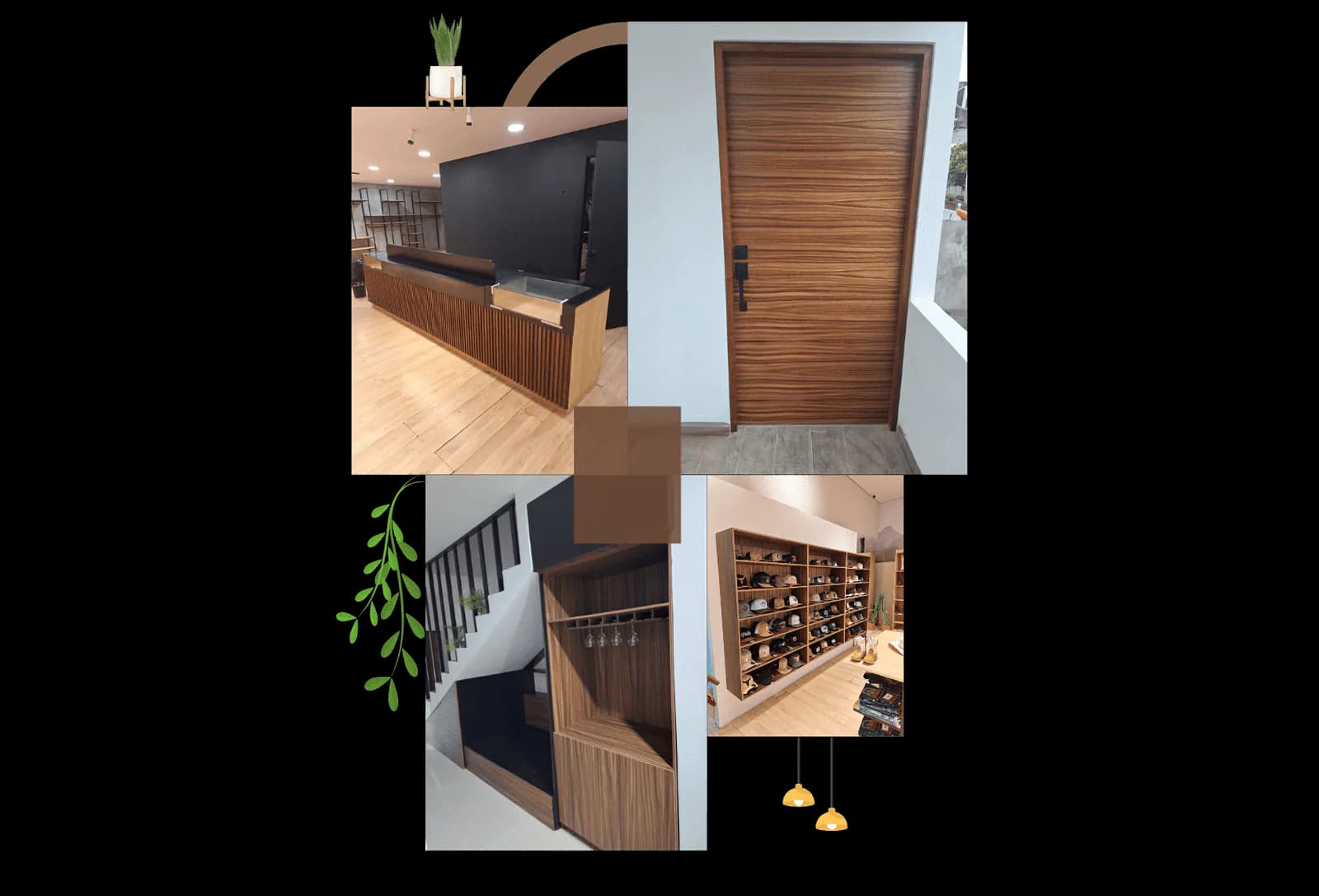 Collage de proyectos de carpintería - Muebles personalizados